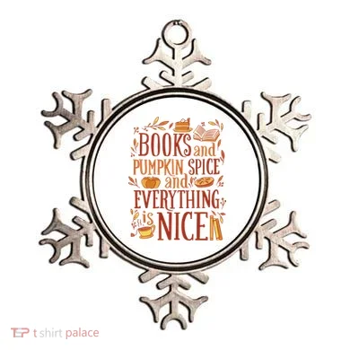 Books And Pumpkin Spice Fall Ornament