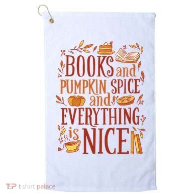 Books And Pumpkin Spice Fall Golf Towel