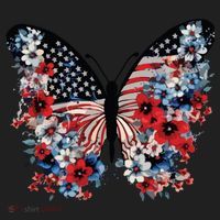 Butterfly America Patriotic 4th Of July Women's Sweatshirt thumb 2