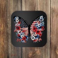 Butterfly America Patriotic 4th Of July Coaster thumb 0