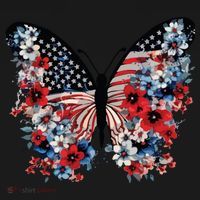 Butterfly America Patriotic 4th Of July Coaster thumb 2