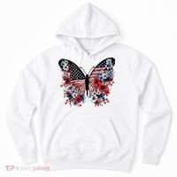 Butterfly America Patriotic 4th Of July Hoodie thumb 0