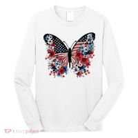 Butterfly America Patriotic 4th Of July Long Sleeve Shirt thumb 0