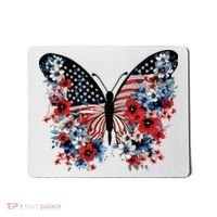 Butterfly America Patriotic 4th Of July Mousepad thumb 0