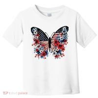 Butterfly America Patriotic 4th Of July Toddler T-Shirt thumb 0