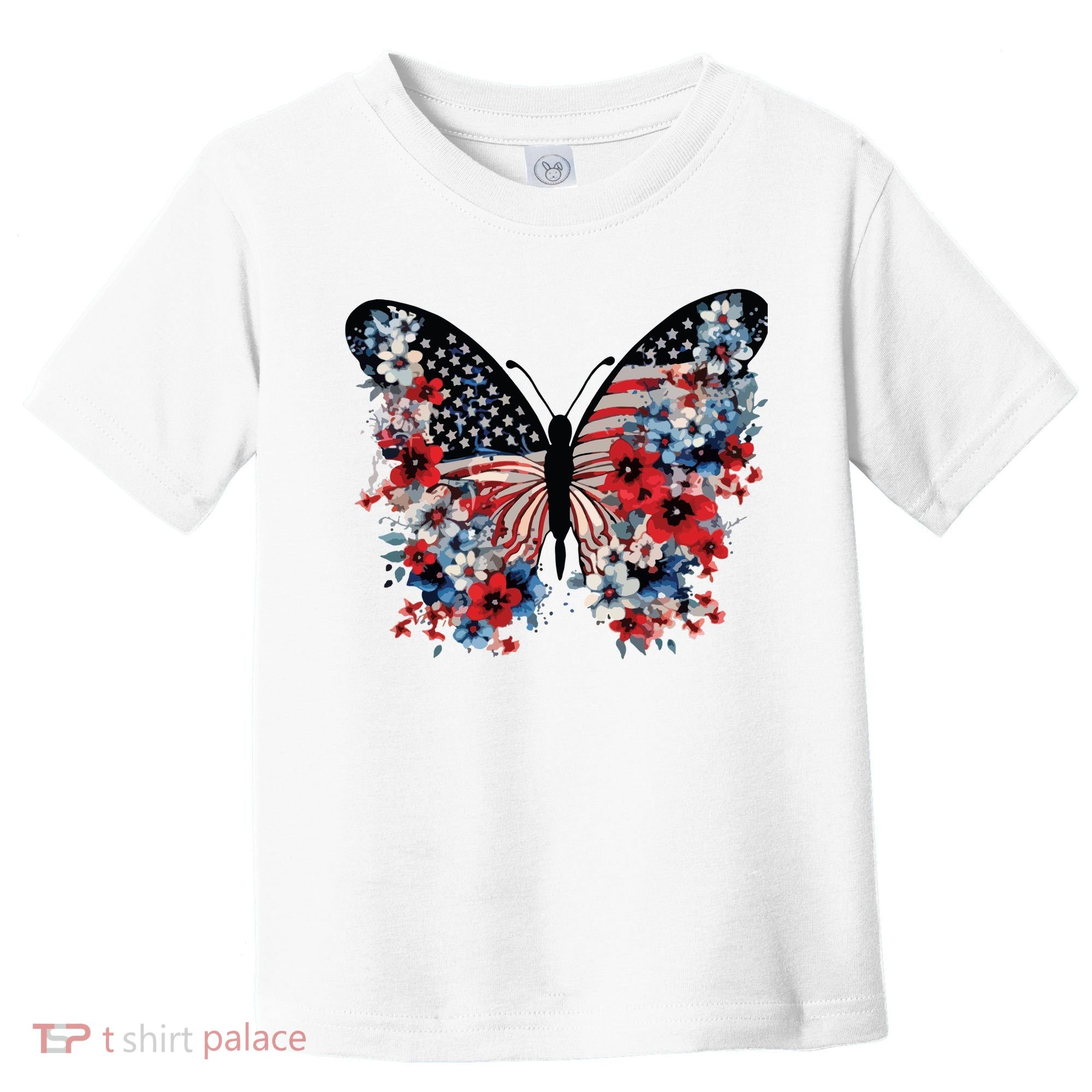Butterfly America Patriotic 4th Of July Toddler T-Shirt