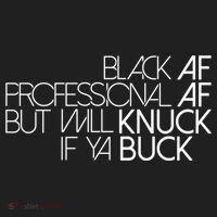 Black Af Professional Af But I Will Knuck If Ya Buck Funny Golf Towel thumb 3