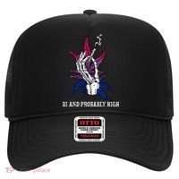 Bi And Probably High Skeleton Weed Cannabis 420 Stoner Hat thumb 0