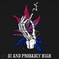 Bi And Probably High Skeleton Weed Cannabis 420 Stoner Tote Bag thumb 4