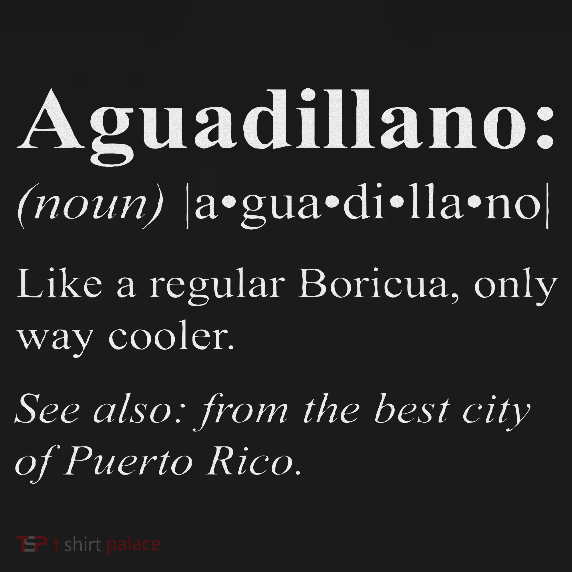 Boricua Aguadilla Puerto Rico Gift Aguadillano Definifion T-Shirt