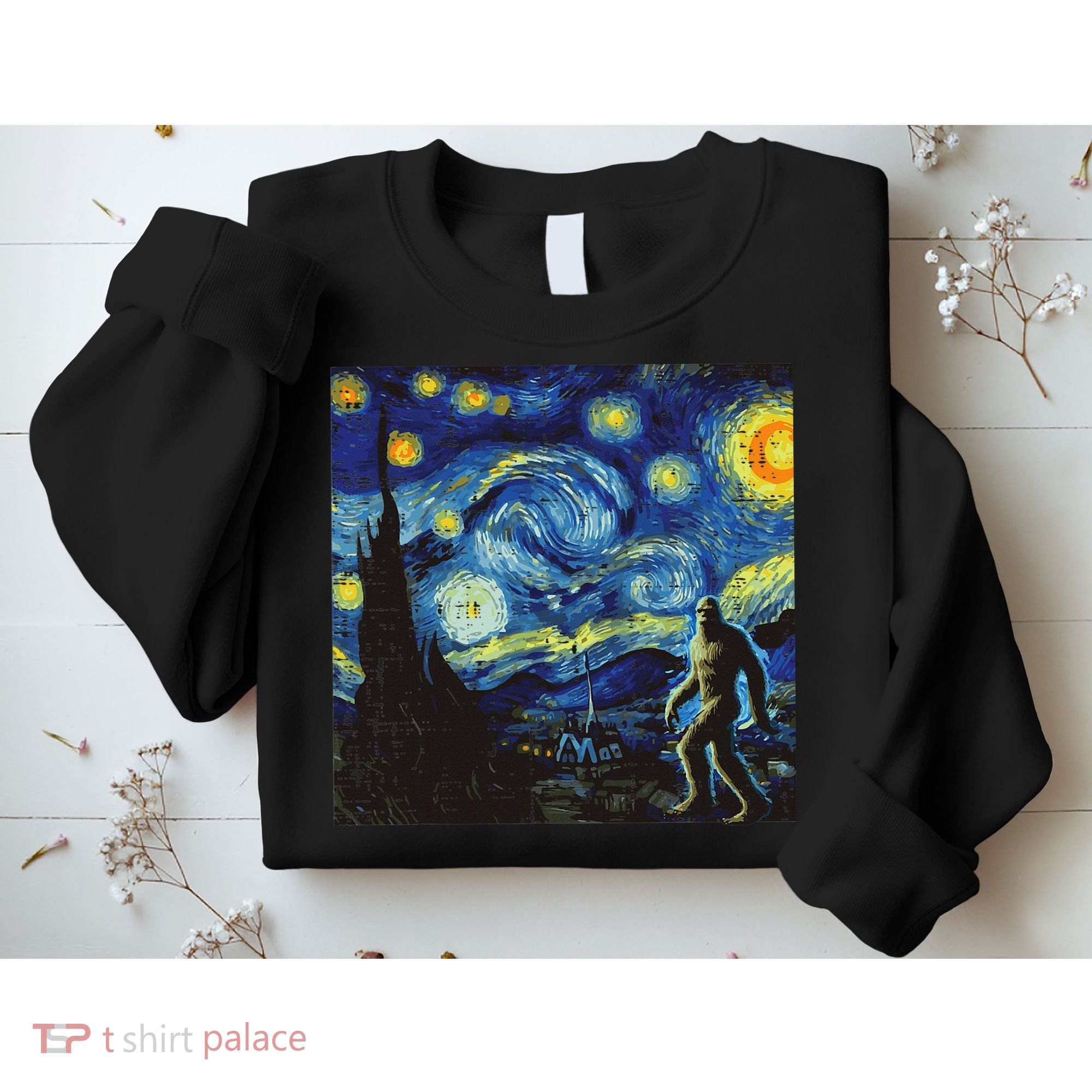 Bigfoot Art Painting Funny Sasquatch Women Sweatshirt