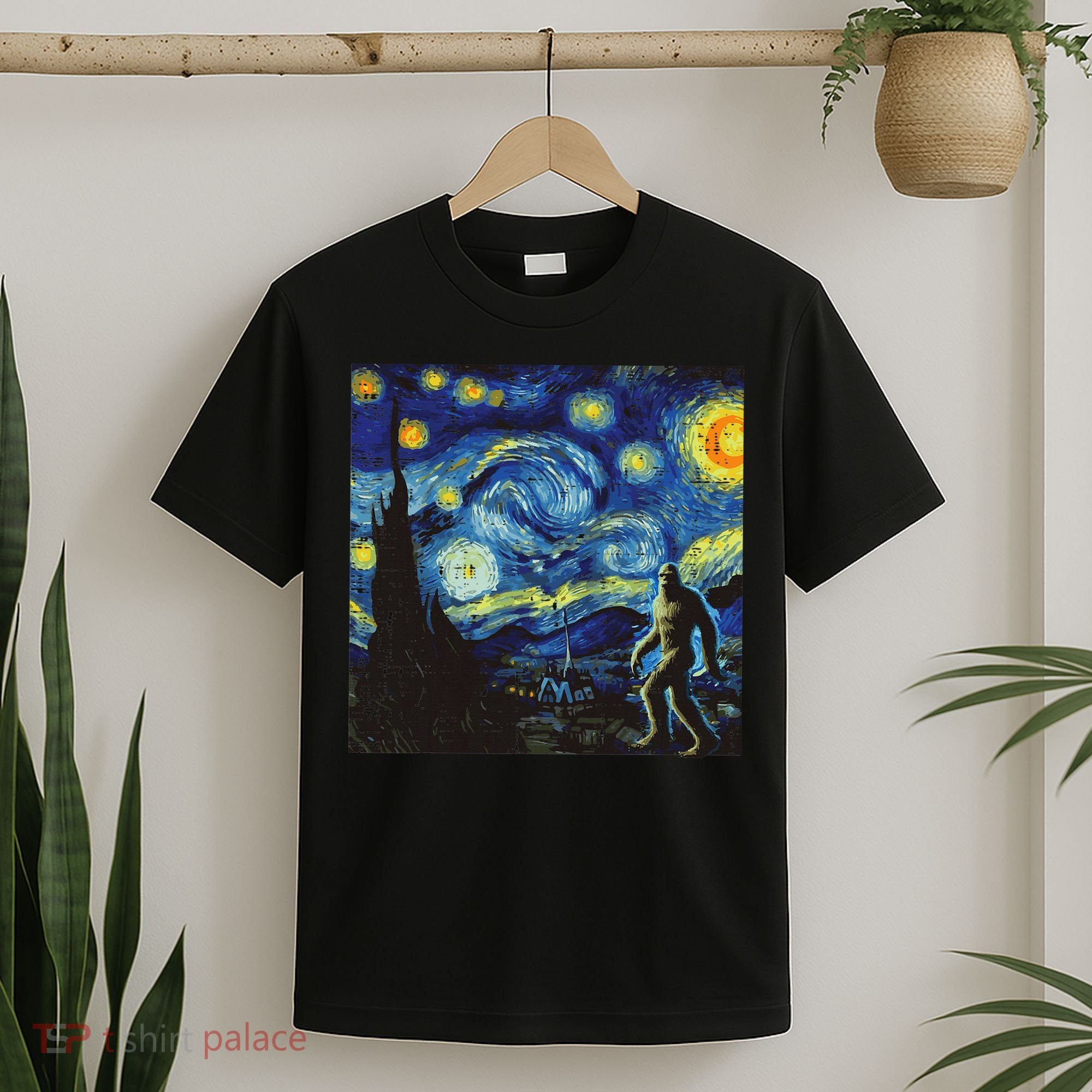Bigfoot Art Painting Funny Sasquatch Women T-Shirt
