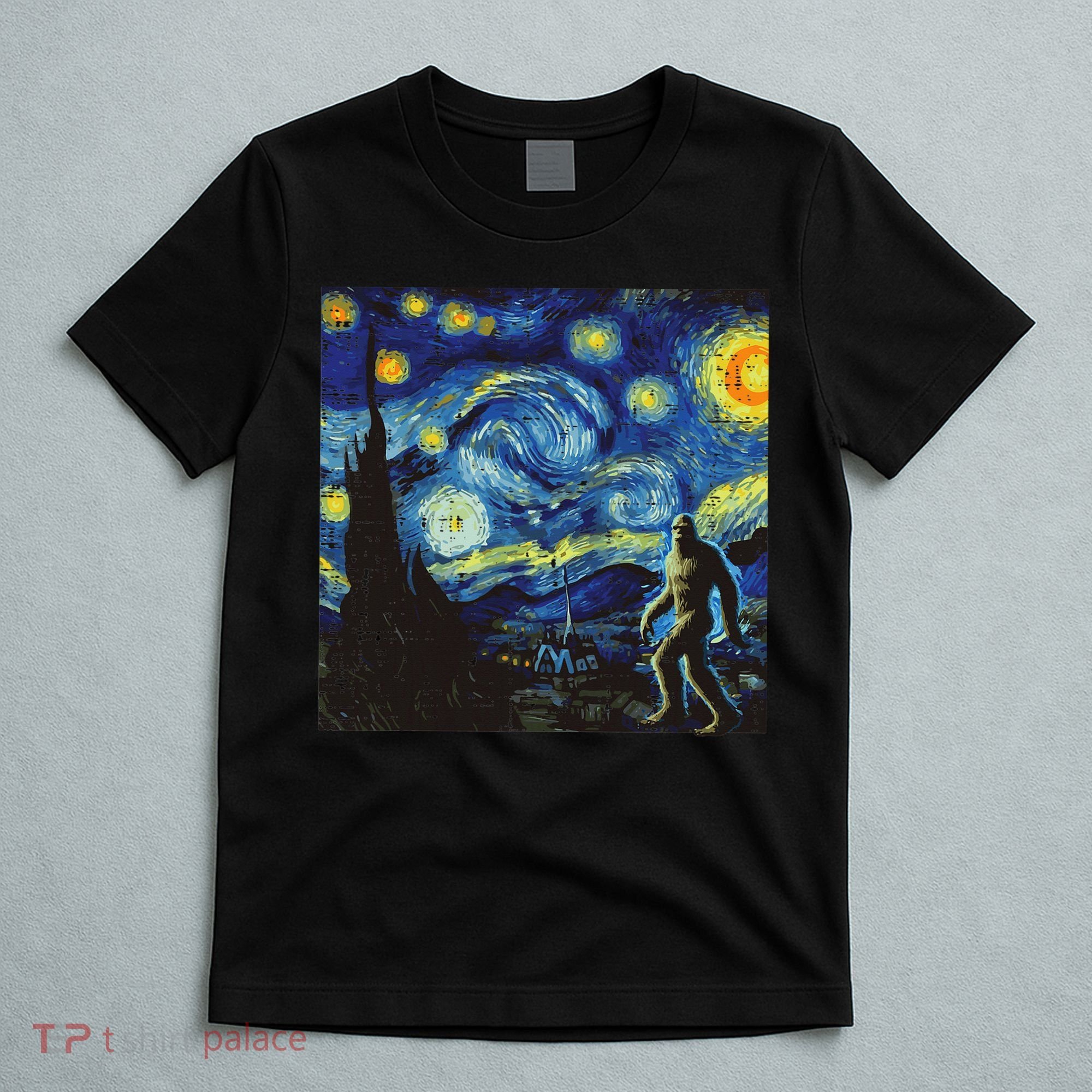 Bigfoot Art Painting Funny Sasquatch Women T-Shirt