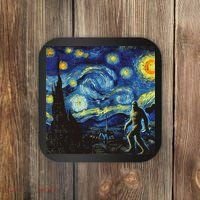 Bigfoot Art Painting Funny Sasquatch Women Coaster thumb 0