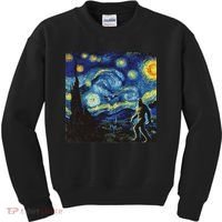 Bigfoot Art Painting Funny Sasquatch Women Kids Sweatshirt thumb 0
