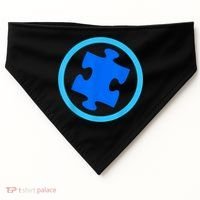 Blue Autism Puzzle for Autism Awareness USA-Made Doggie Bandana thumb 0
