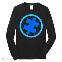 Blue Autism Puzzle for Autism Awareness Long Sleeve Shirt thumb 0