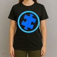 Blue Autism Puzzle for Autism Awareness T-Shirt thumb 4