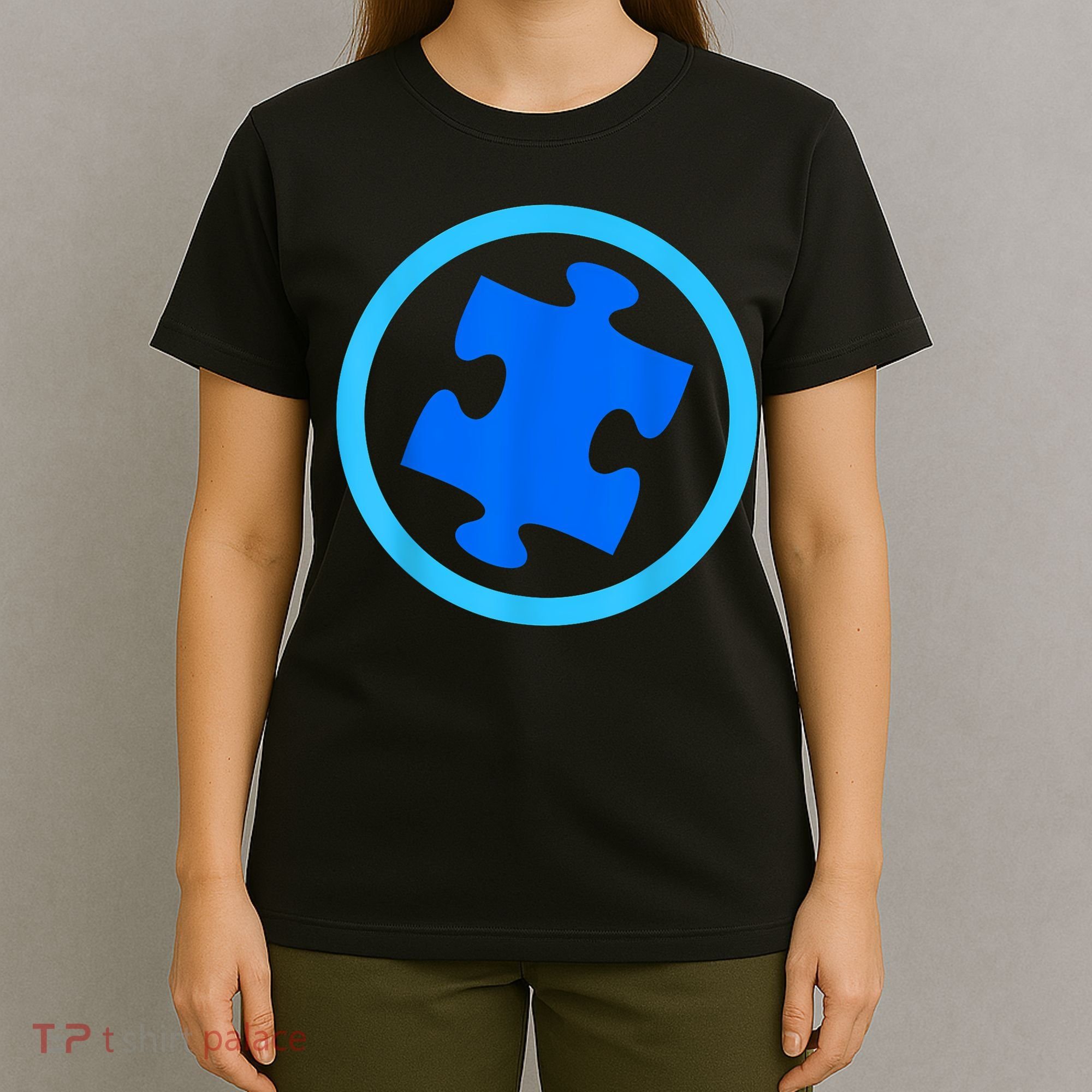 Blue Autism Puzzle for Autism Awareness T-Shirt