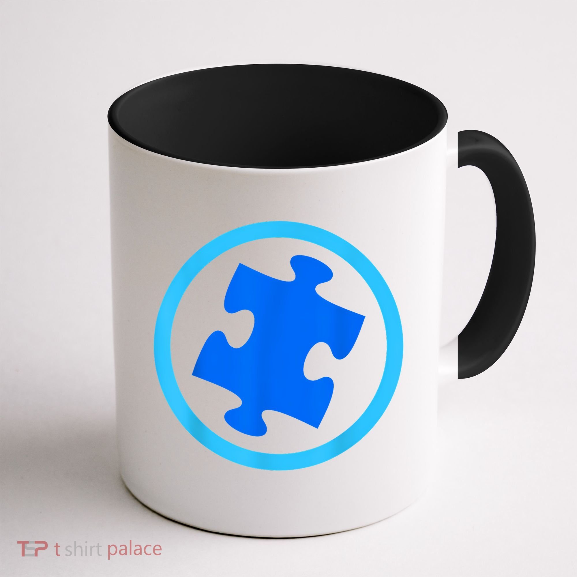 Blue Autism Puzzle for Autism Awareness Coffee Mug