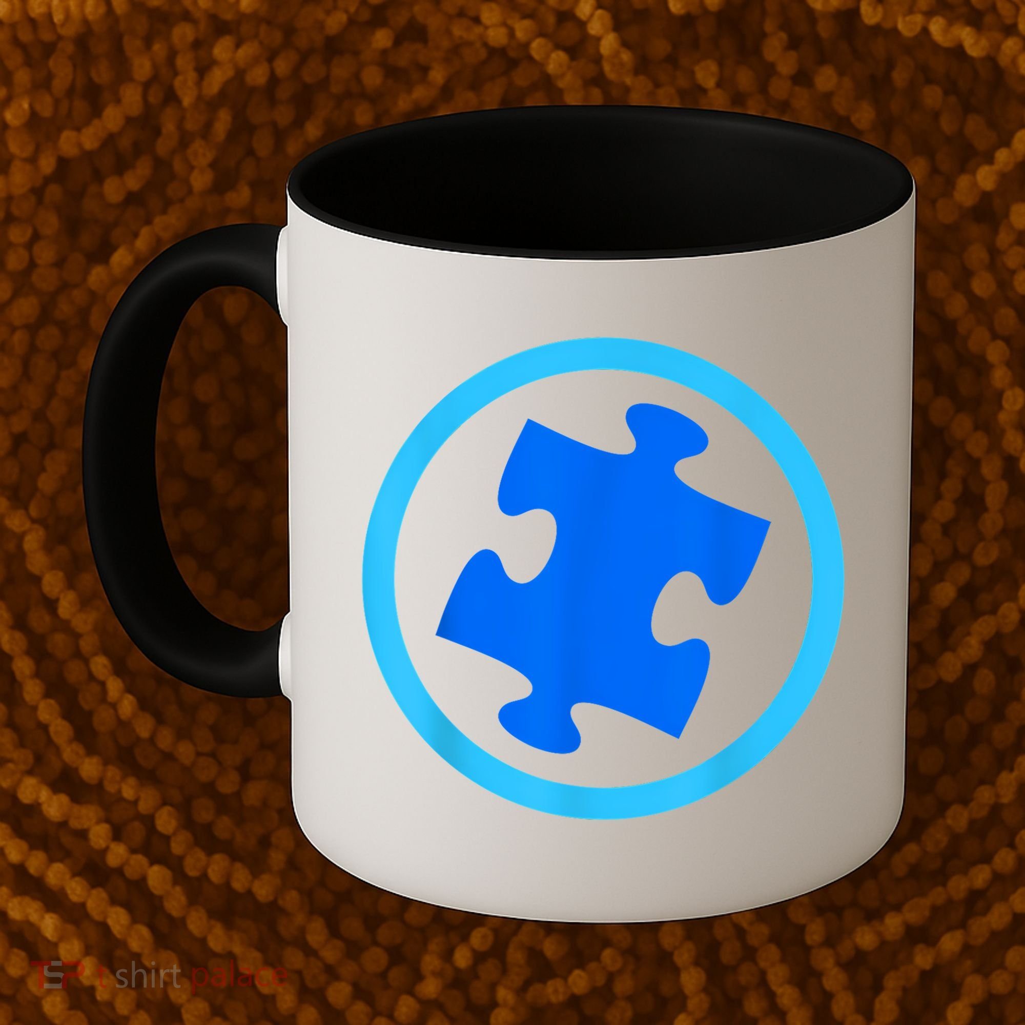 Blue Autism Puzzle for Autism Awareness Coffee Mug