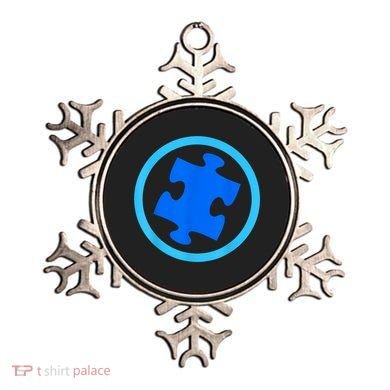 Blue Autism Puzzle for Autism Awareness Ornament