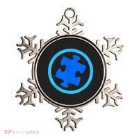 Blue Autism Puzzle for Autism Awareness Ornament thumb 0
