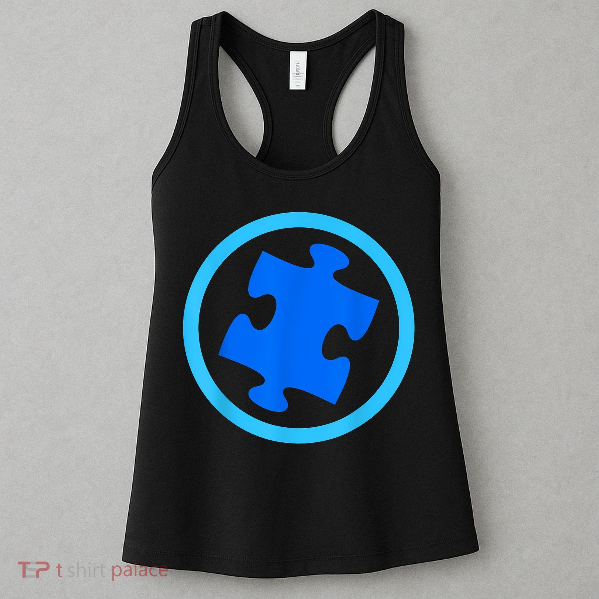 Blue Autism Puzzle for Autism Awareness Women's Tank Top