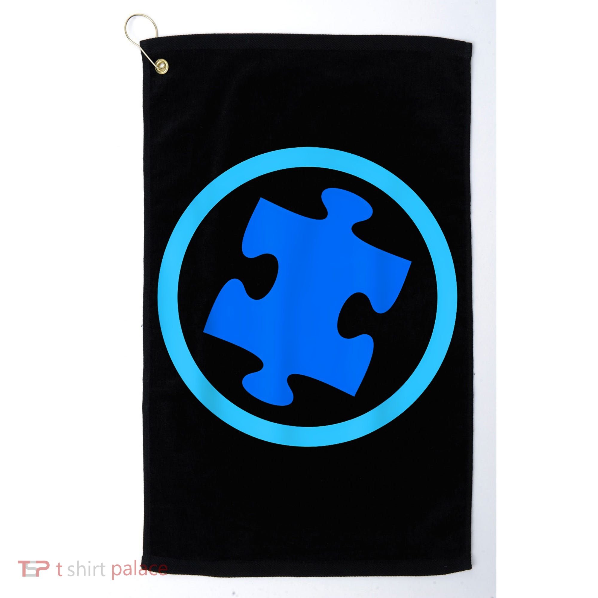 Blue Autism Puzzle for Autism Awareness Golf Towel