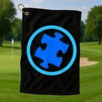 Blue Autism Puzzle for Autism Awareness Golf Towel thumb 1
