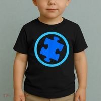 Blue Autism Puzzle for Autism Awareness Toddler T-Shirt thumb 2