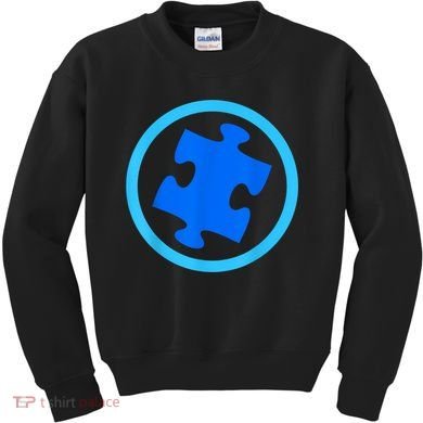 Blue Autism Puzzle for Autism Awareness Kids Sweatshirt