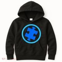 Blue Autism Puzzle for Autism Awareness Kids Hoodie thumb 0