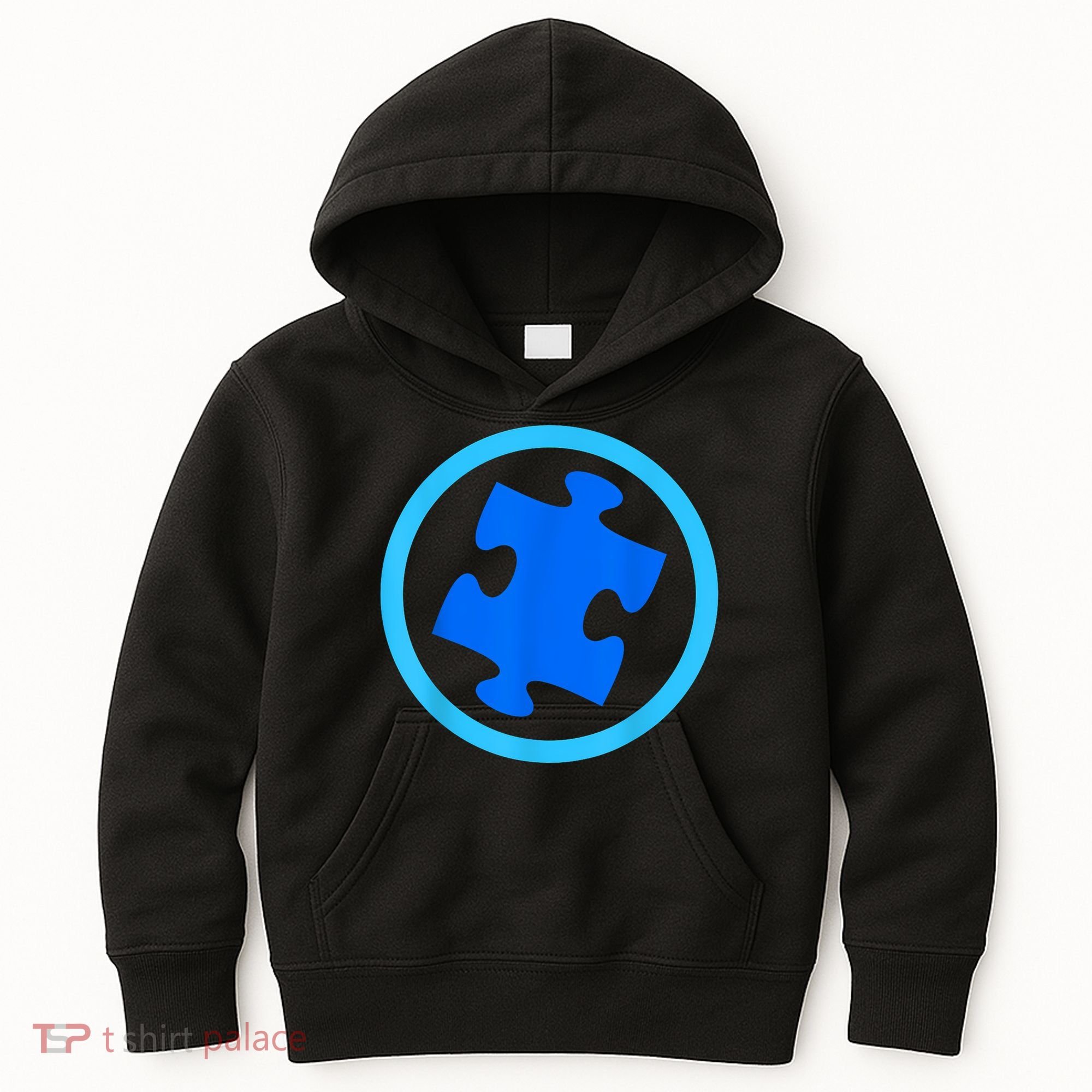 Blue Autism Puzzle for Autism Awareness Kids Hoodie