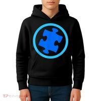 Blue Autism Puzzle for Autism Awareness Kids Hoodie thumb 4