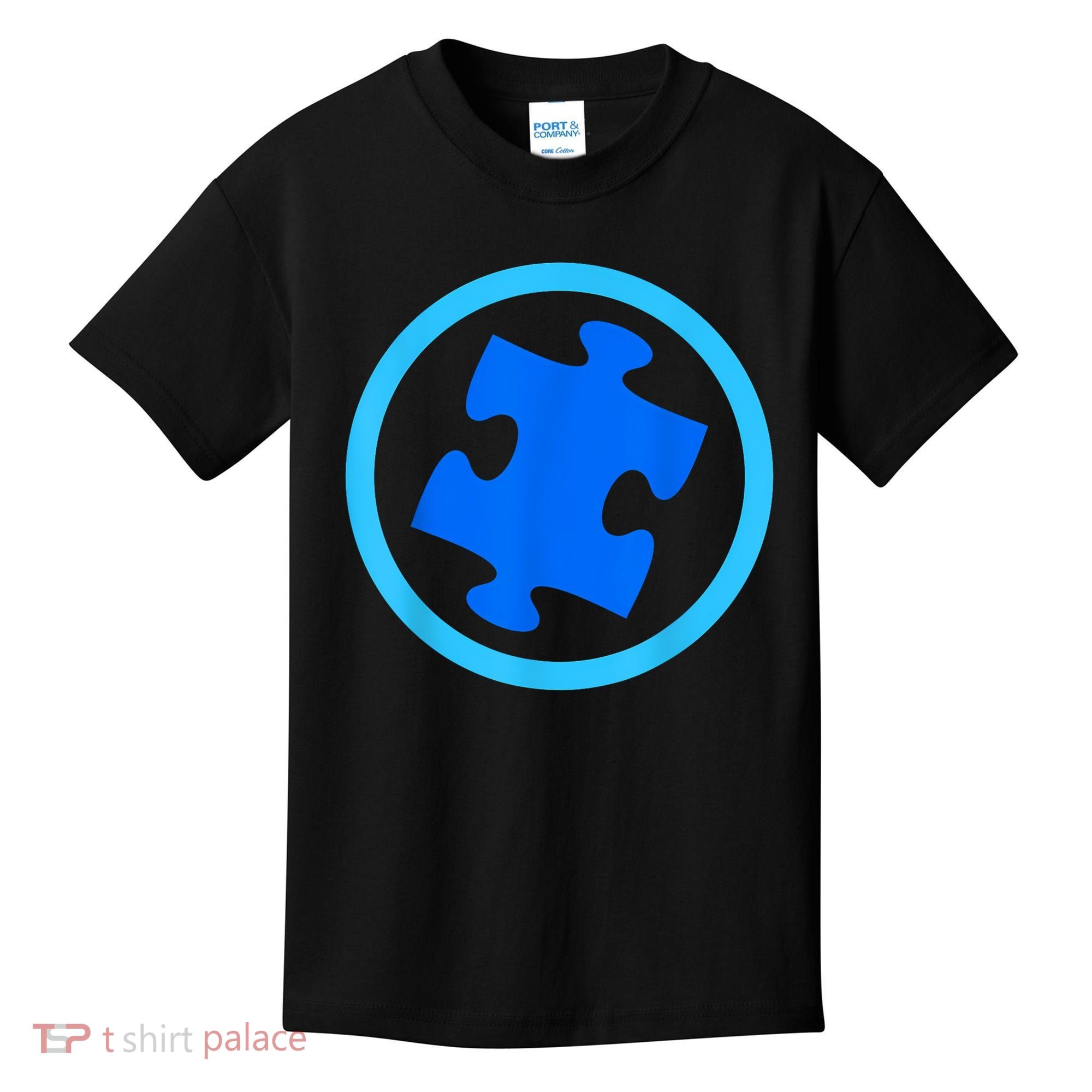 Blue Autism Puzzle for Autism Awareness Kids T-Shirt