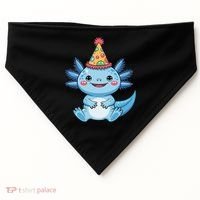 Birthday Axolotl Party Gift USA-Made Doggie Bandana thumb 0