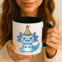 Birthday Axolotl Party Gift Coffee Mug thumb 3