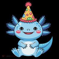 Birthday Axolotl Party Gift Ornament thumb 1