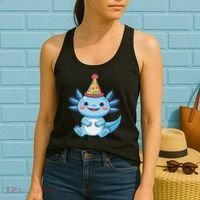 Birthday Axolotl Party Gift Women's Tank Top thumb 2