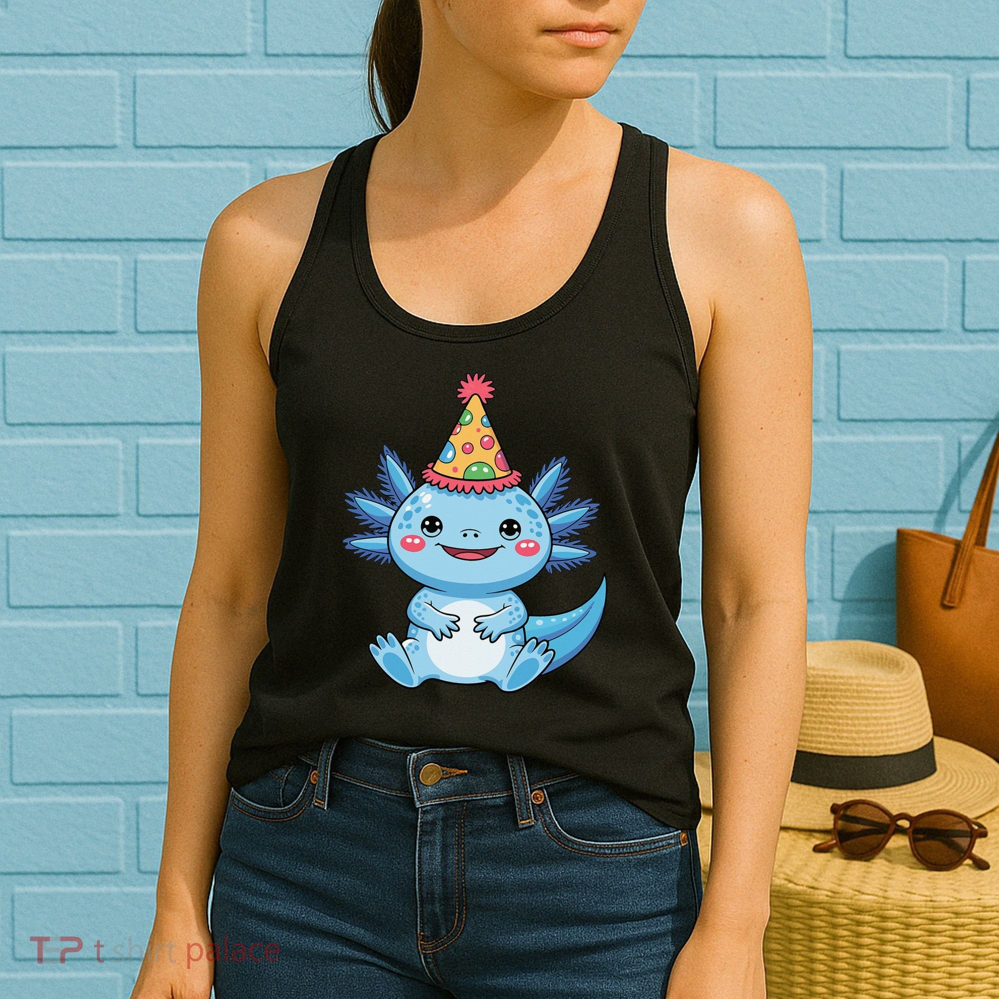Birthday Axolotl Party Gift Women's Tank Top