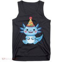 Birthday Axolotl Party Gift Tank Top thumb 0