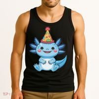 Birthday Axolotl Party Gift Tank Top thumb 3