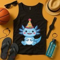 Birthday Axolotl Party Gift Tank Top thumb 4