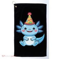Birthday Axolotl Party Gift Golf Towel thumb 0