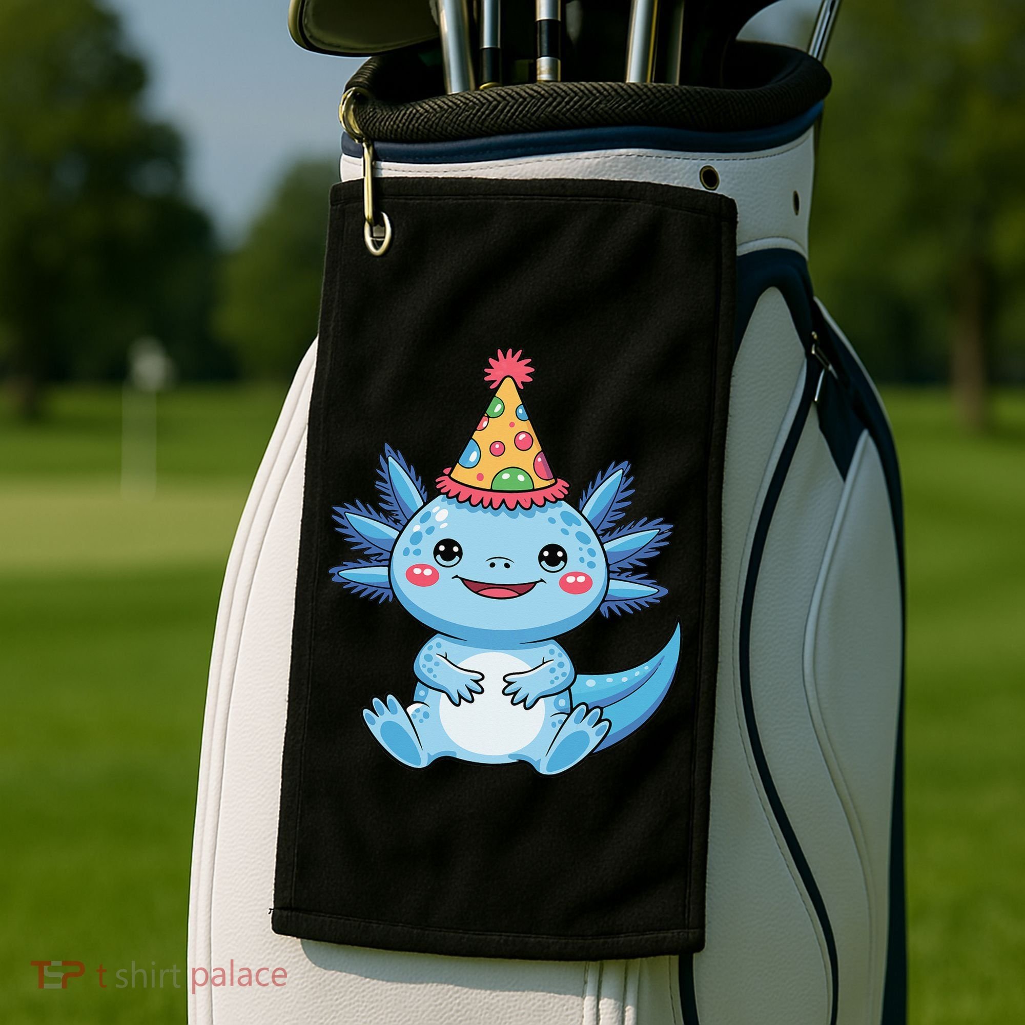 Birthday Axolotl Party Gift Golf Towel