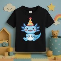 Birthday Axolotl Party Gift Toddler T-Shirt thumb 3