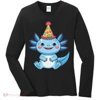 Birthday Axolotl Party Gift Women's Long Sleeve Shirt thumb 0