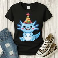 Birthday Axolotl Party Gift Women's T-Shirt thumb 3