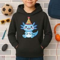 Birthday Axolotl Party Gift Kids Hoodie thumb 2